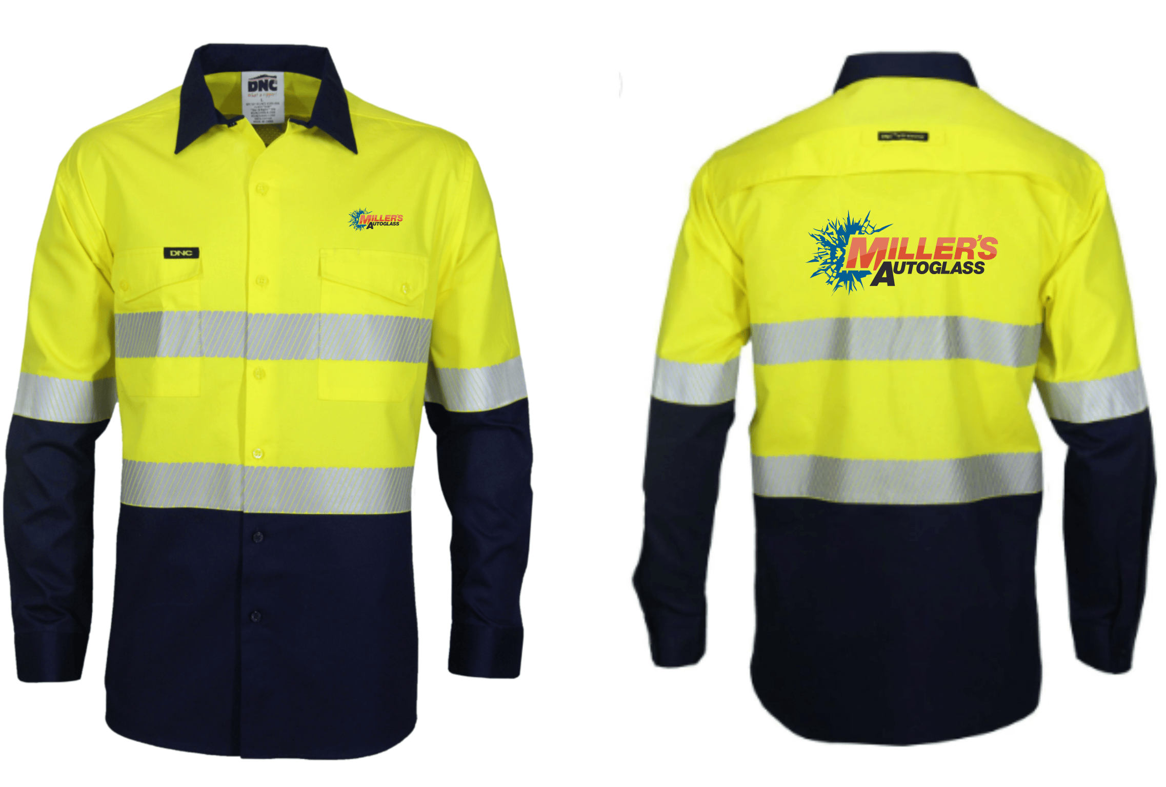 Millers Autoglass Hi Vis Segmented Tape Cool-light Shirt 3648